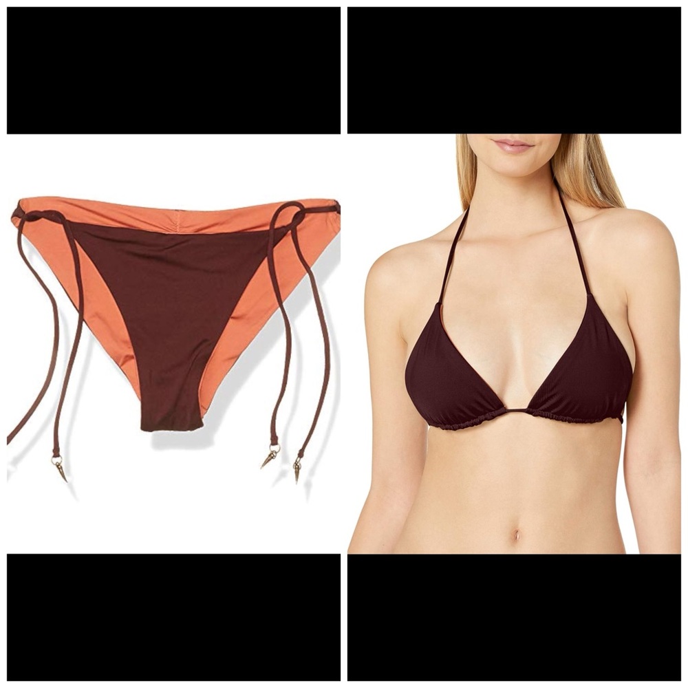 Dolce Vita Cacao/Sienna Mauve reversible swimsuit, size XS